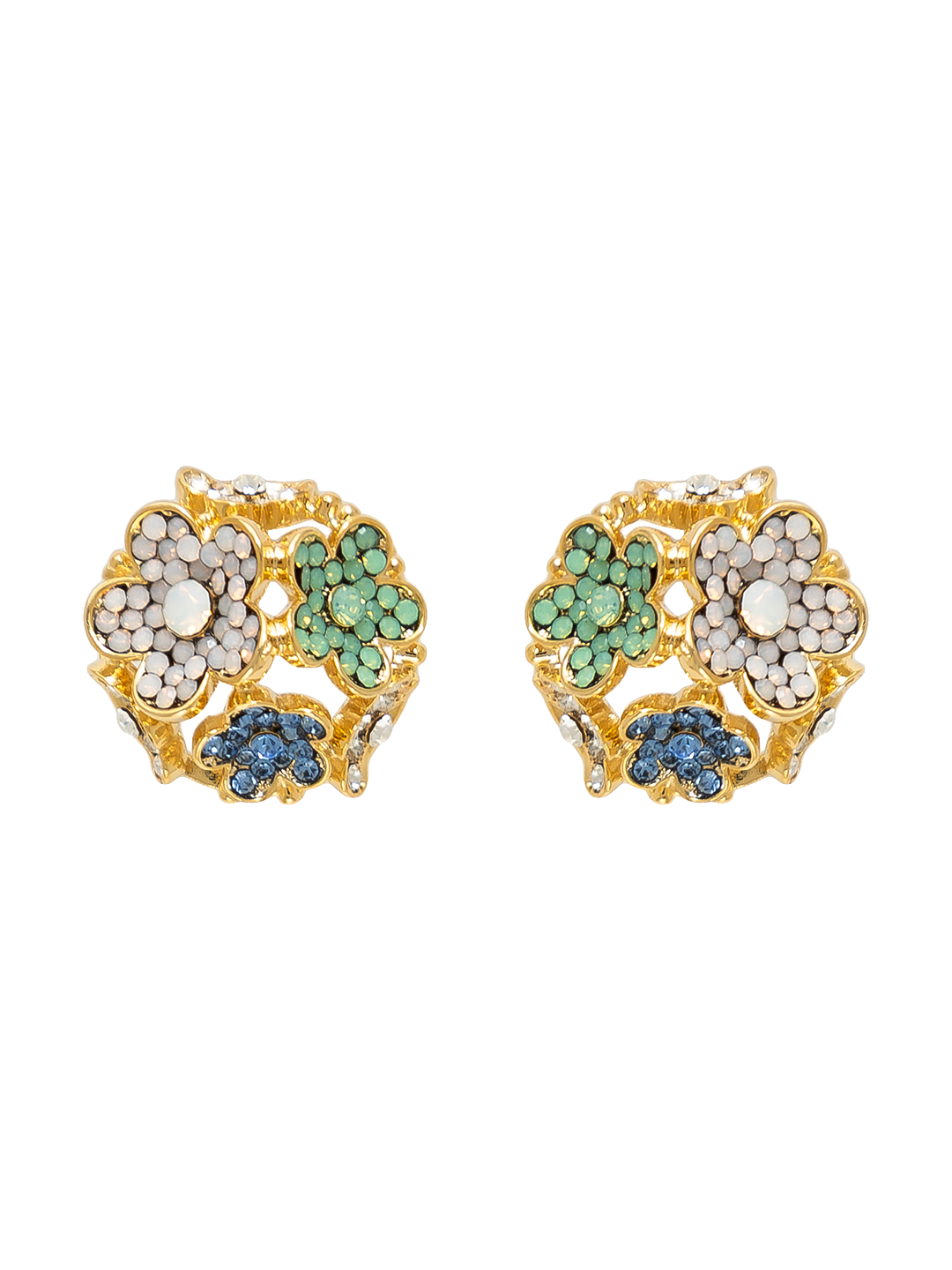 FLOWER WREATH STUDS MINI