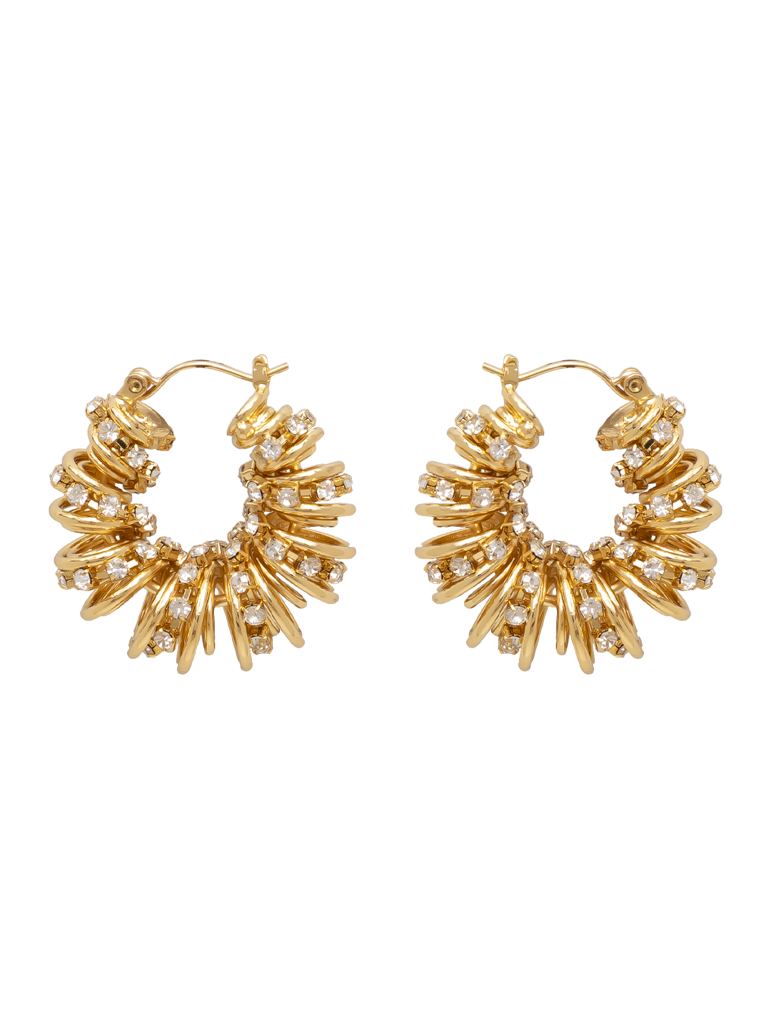 SPIRAL RING HOOPS