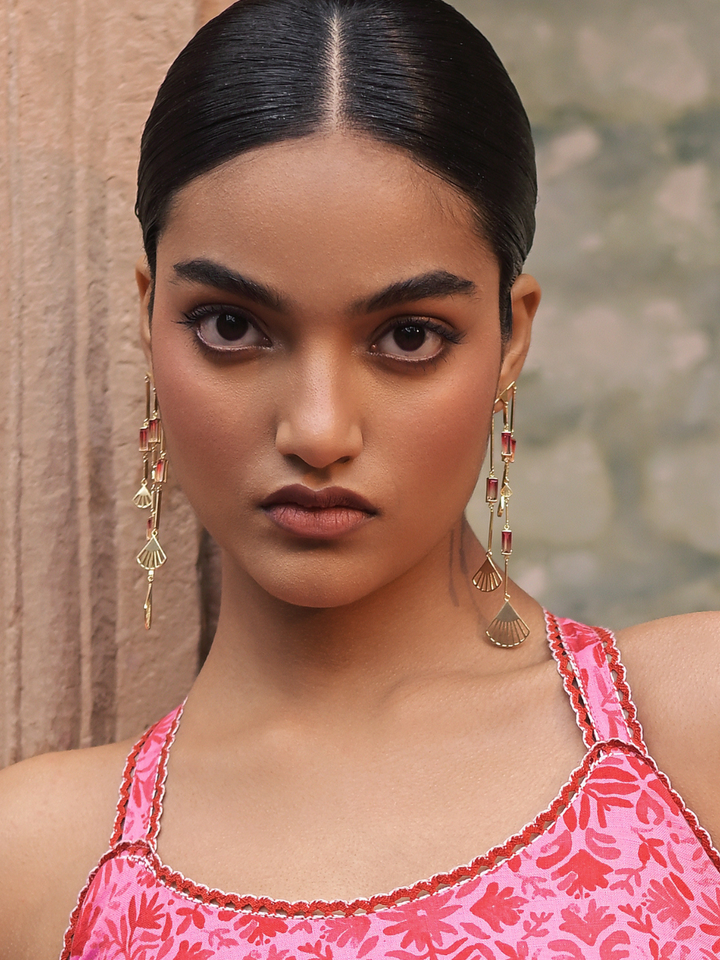 MELON DEW CHANDELIER EARRING