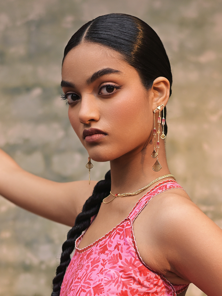 MELON DEW CHANDELIER EARRING