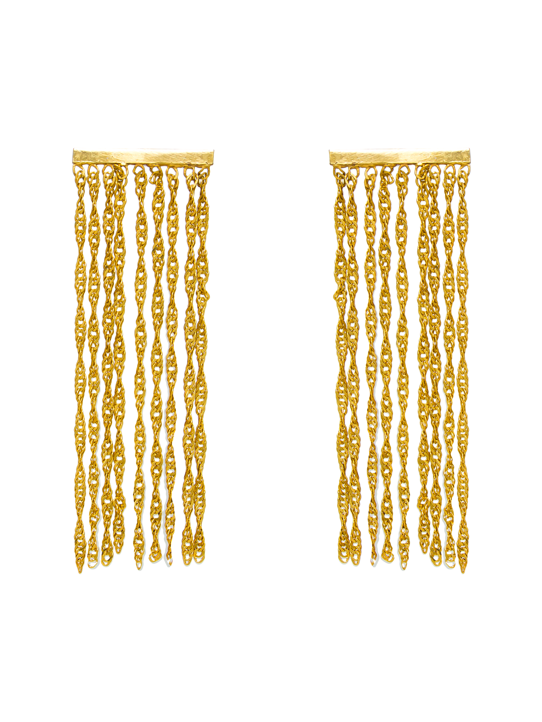 TWISTED CHAIN TASSEL EARRINGS