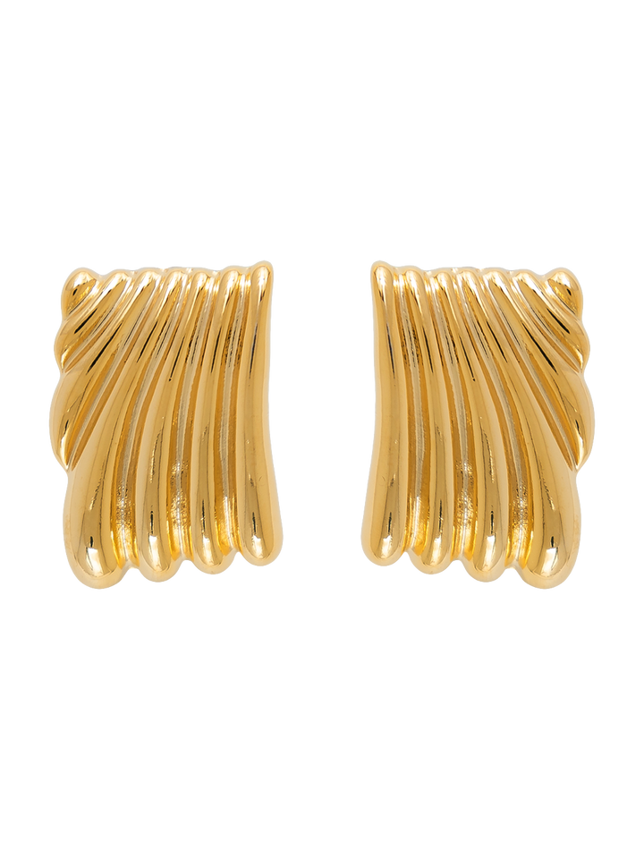 VINTAGE RIBBED SQUARE STUDS