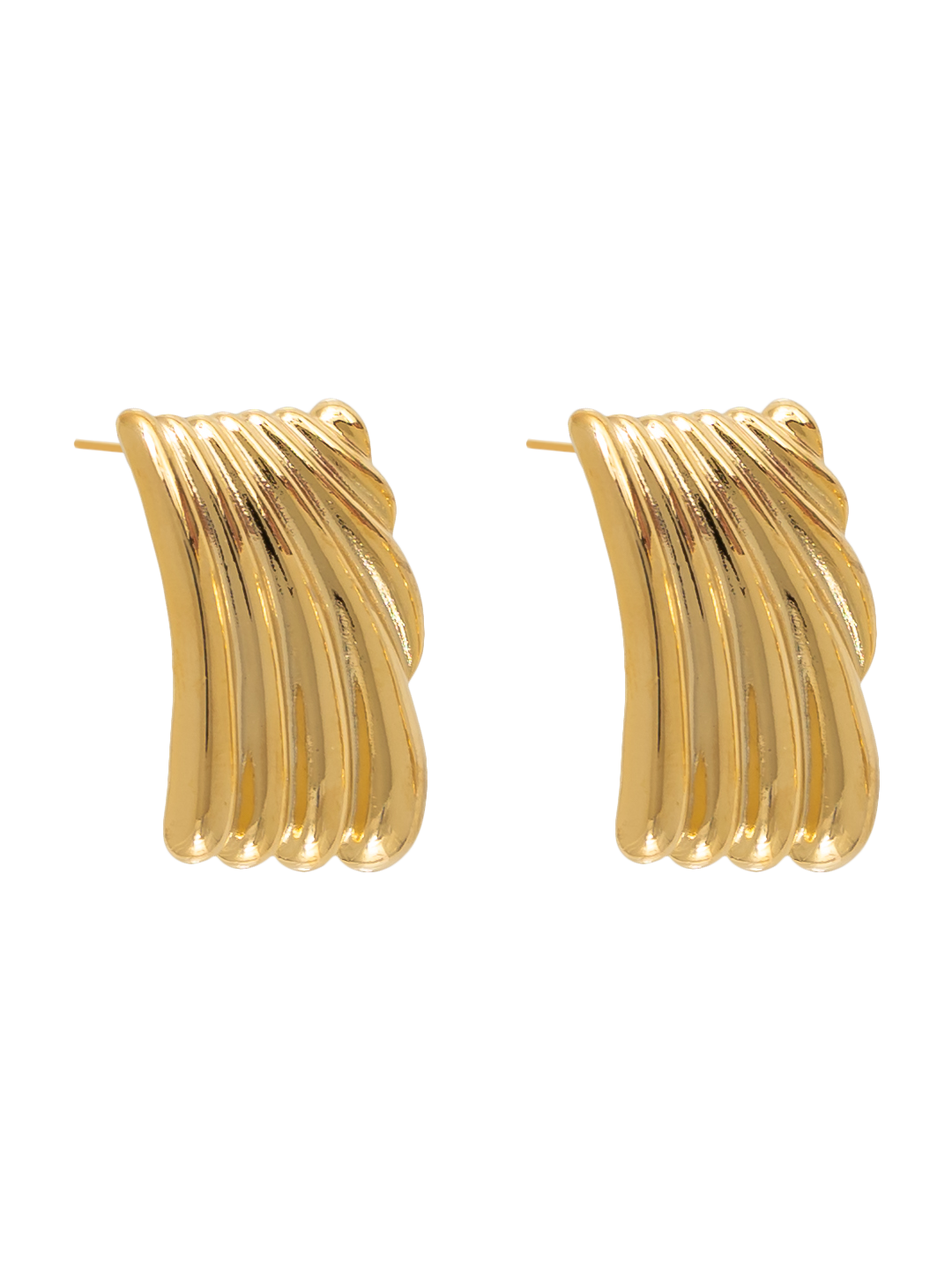 VINTAGE RIBBED SQUARE STUDS