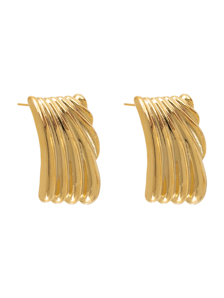 VINTAGE RIBBED SQUARE STUDS