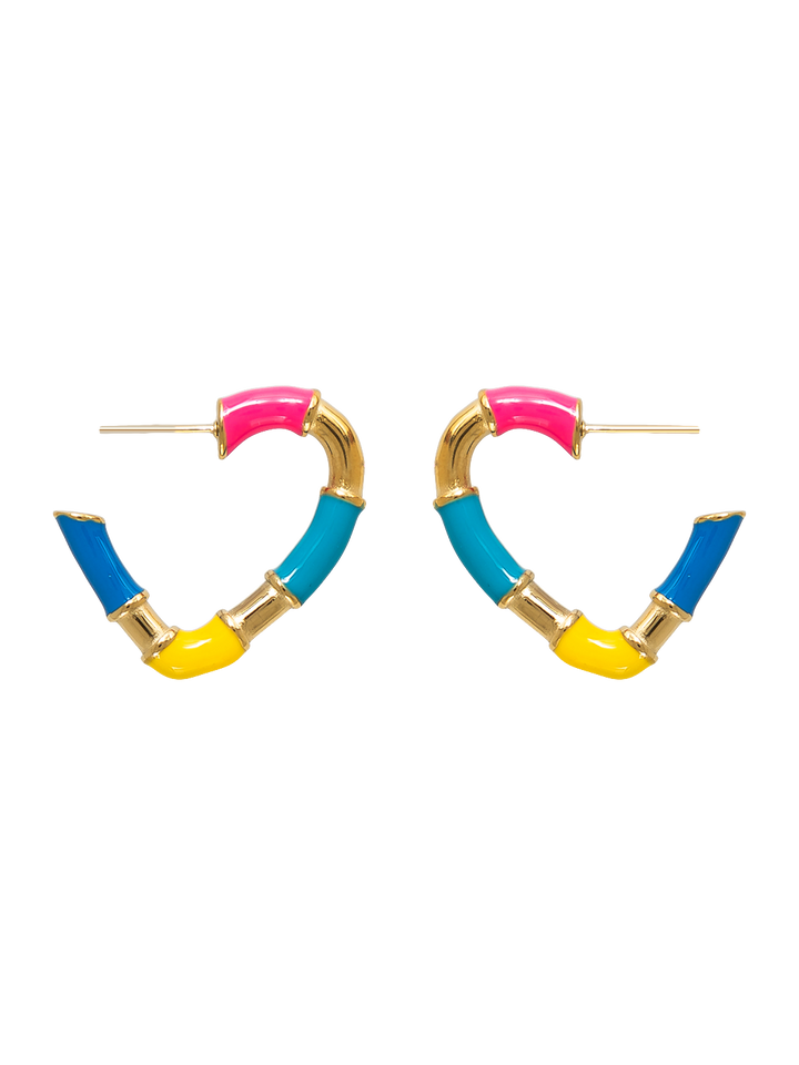 COLORFUL HEART HOOPS