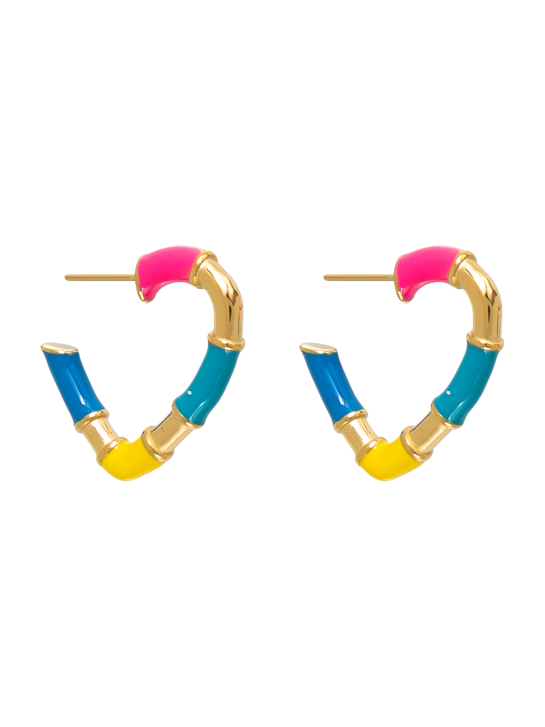 COLORFUL HEART HOOPS