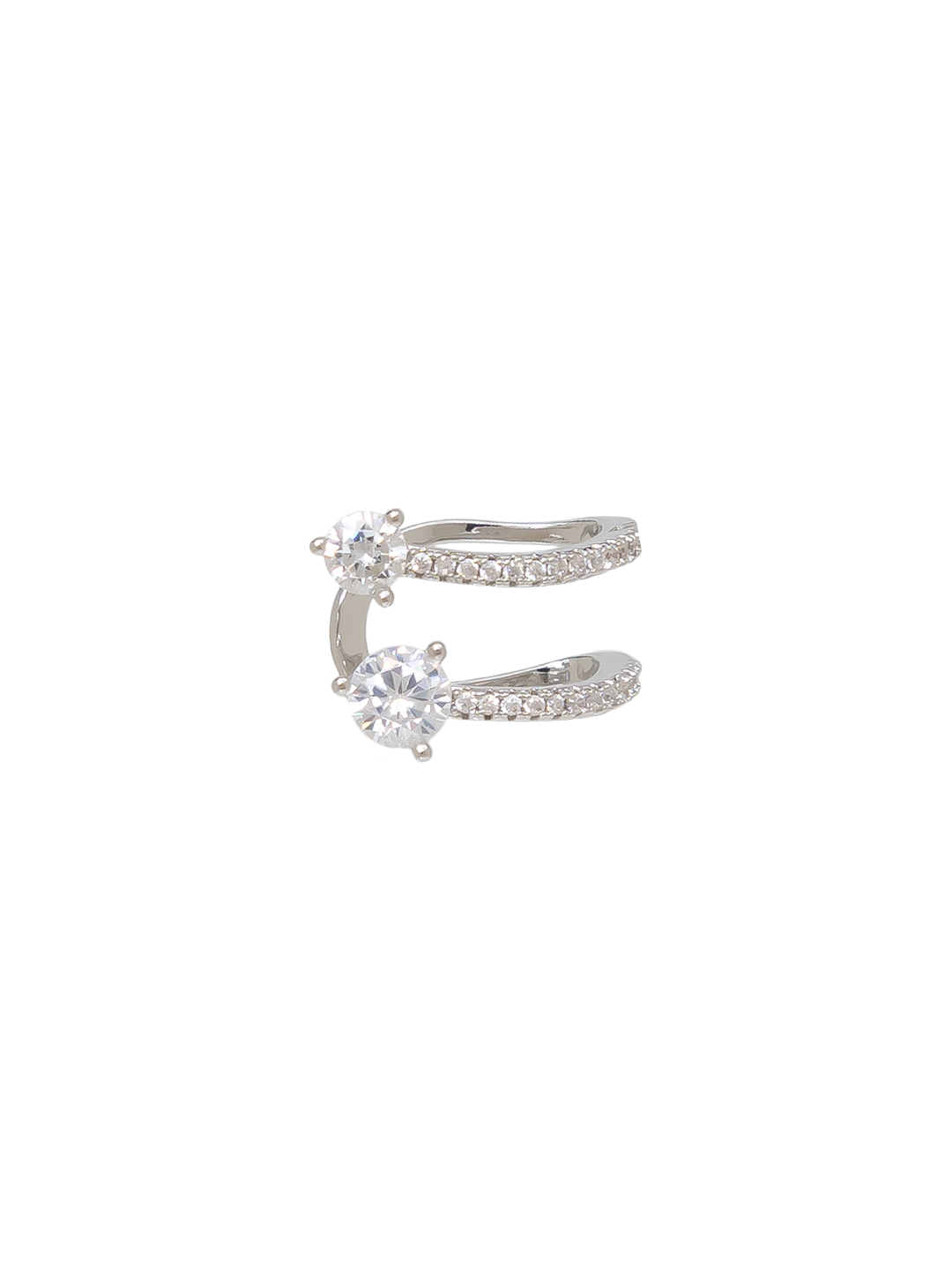 TWIN STONE EAR CUFF