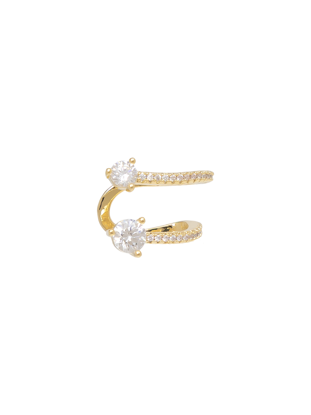 TWIN STONE EAR CUFF