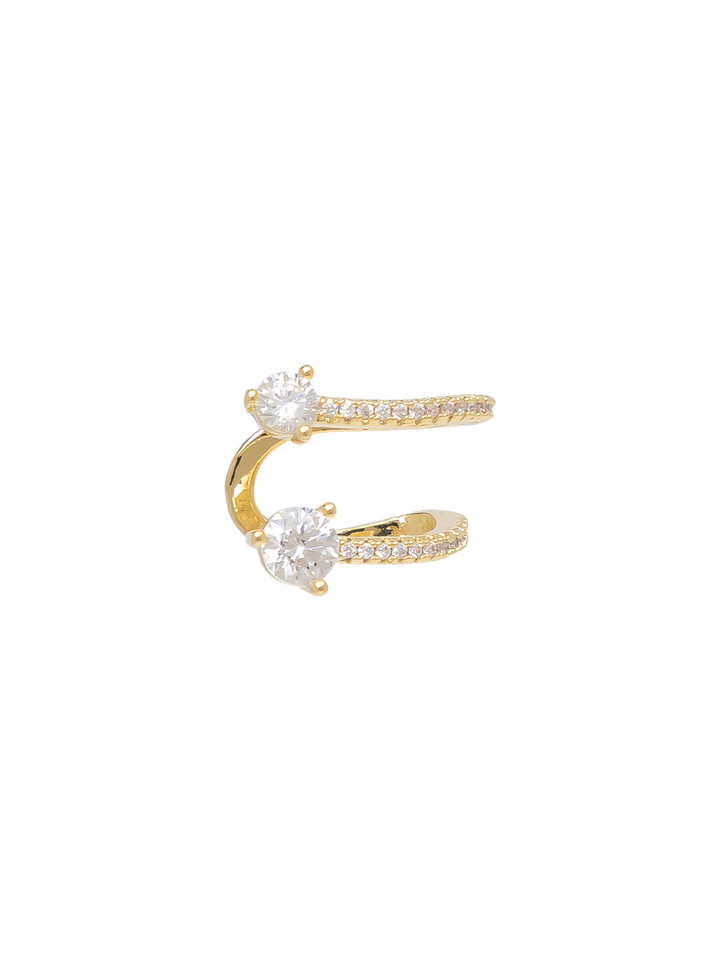 TWIN STONE EAR CUFF