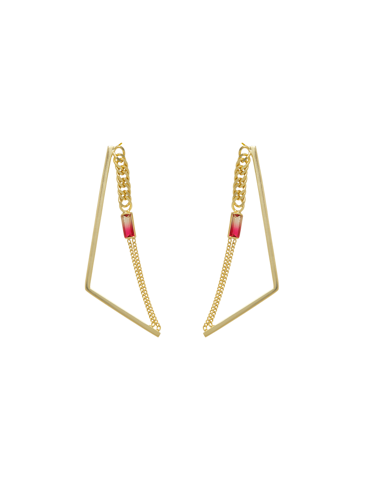 MELON DEW TRIANGLE EARRING